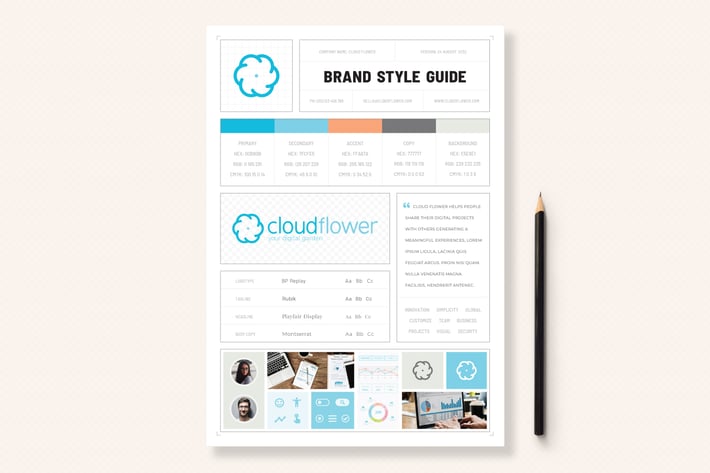 One Page Branding Style Guide