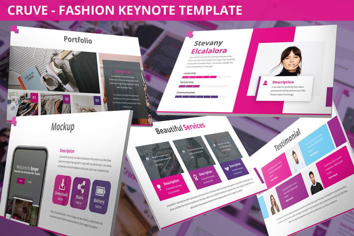Cruve - Fashion Keynote Template