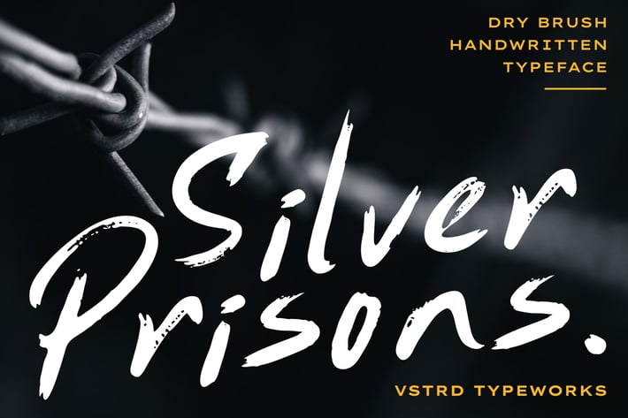 Silver Prisons – Dry Brush Handwritten Font