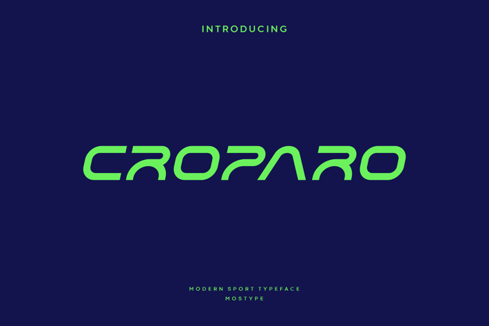Croparo - Modern Sport Typeface