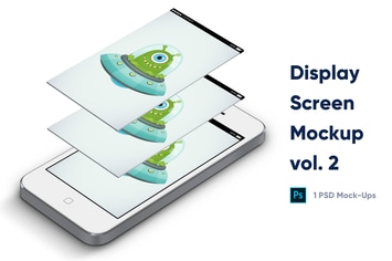 Mobile Phone Display Screen Mockup vol. 2