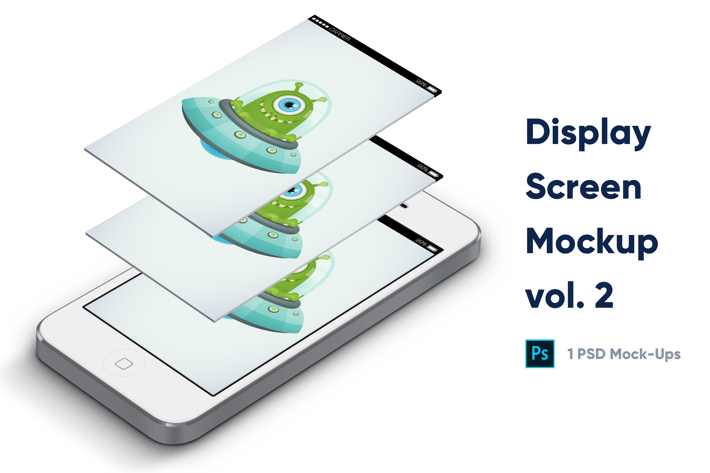 Mobile Phone Display Screen Mockup vol. 2