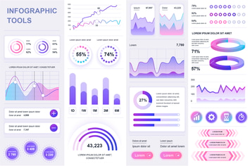 Simple Infographics Template Visualization