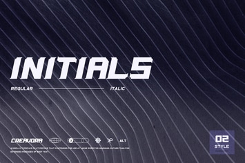 Initial -  Modern Cyber Font