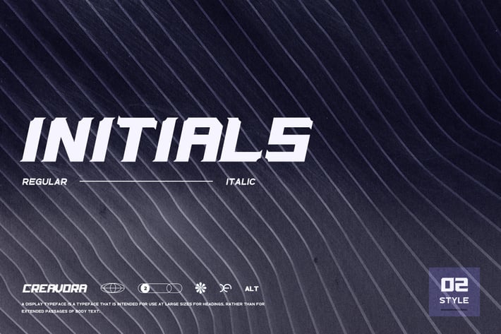 Initial -  Modern Cyber Font