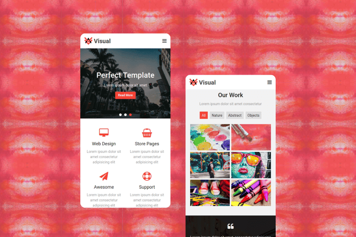 Visual - Multipurpose Mobile Template