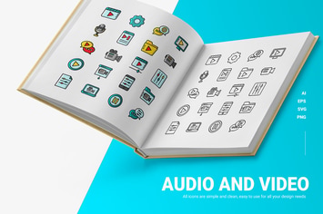 Audio & Vidio - Icons