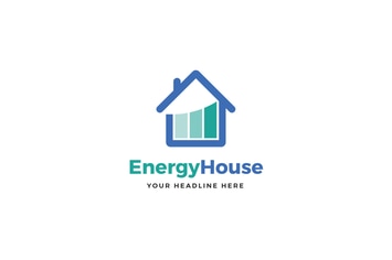 Energy House Logo Template