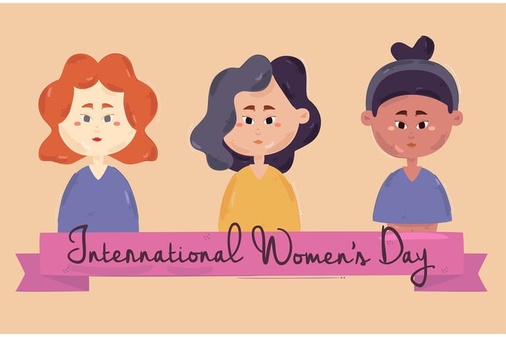 International Women's Day Banner Illustration