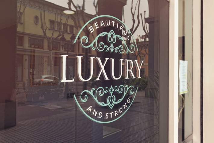 Salon Glass Logo Mockup