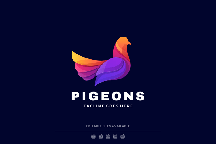 Pigeon Colorful Logo