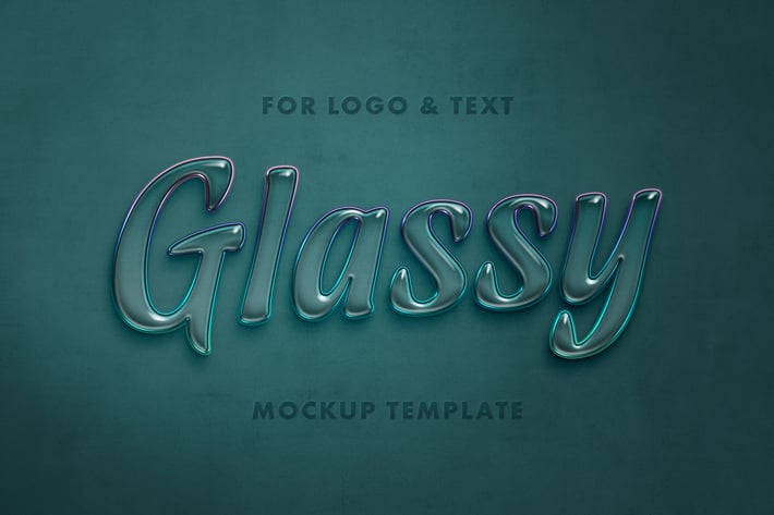 Glassy Bubble Text Effect