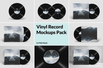 Vinyl Record Mockups Pack