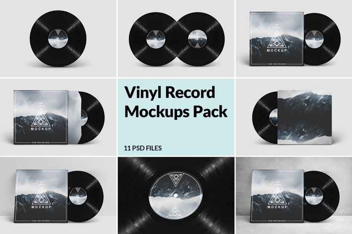 Vinyl Record Mockups Pack