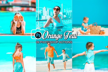 09 Orange and Teal Photoshop Actions 