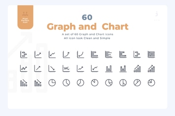 60 Graph and Chart Icons - Material Icon