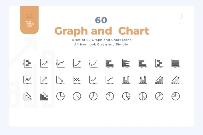 60 Graph and Chart Icons - Material Icon