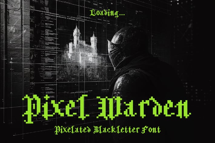 Pixel Warden - Medieval Blackletter Typeface