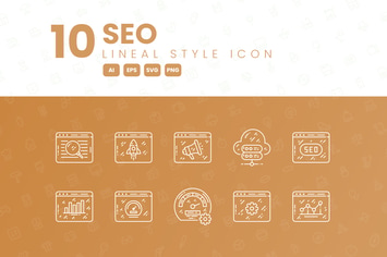 10 SEO Detailed Icon Collection