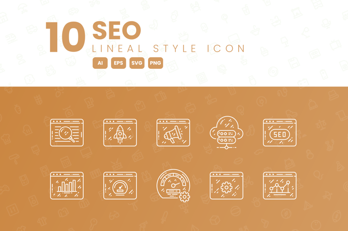10 SEO Detailed Icon Collection