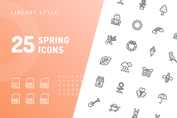 Spring Line Icons