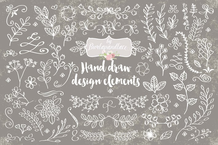 Hand draw design elements