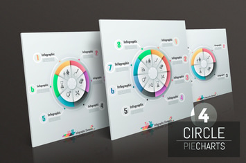 4 Circle Pie Charts