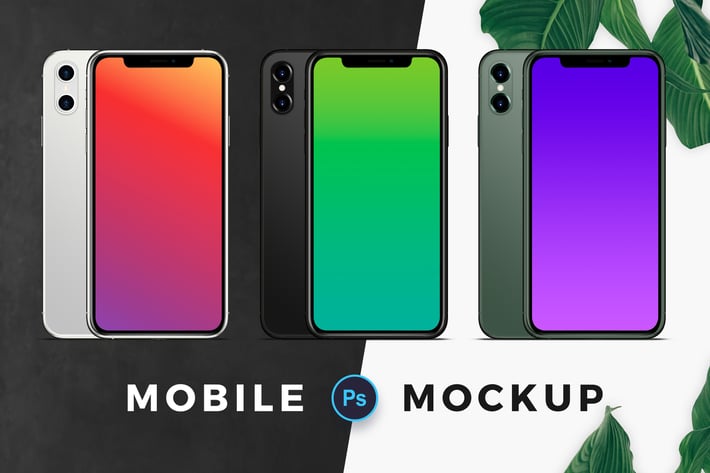 Three Color Mobile Mockup
