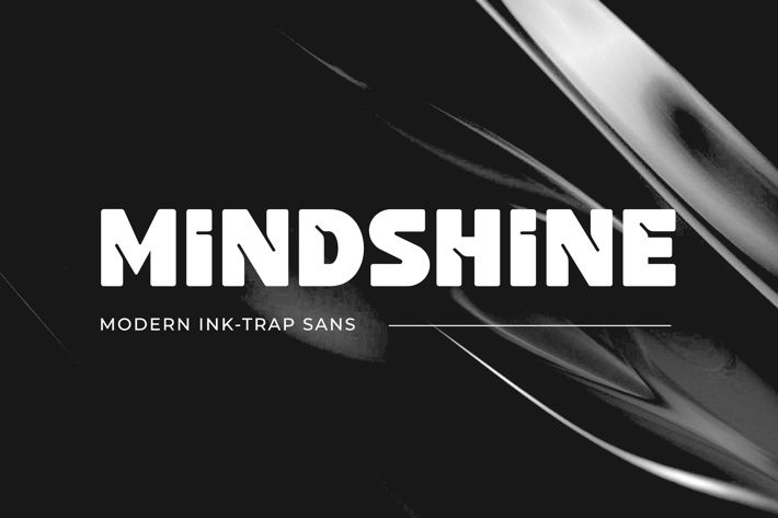 Mindshine - Modern Ink Trap Display Sans Serif