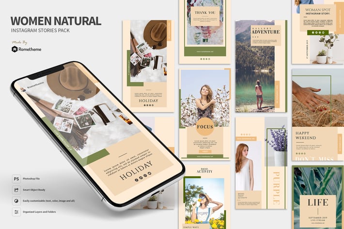 Women Natural - Instagram Stories Pack vol.02