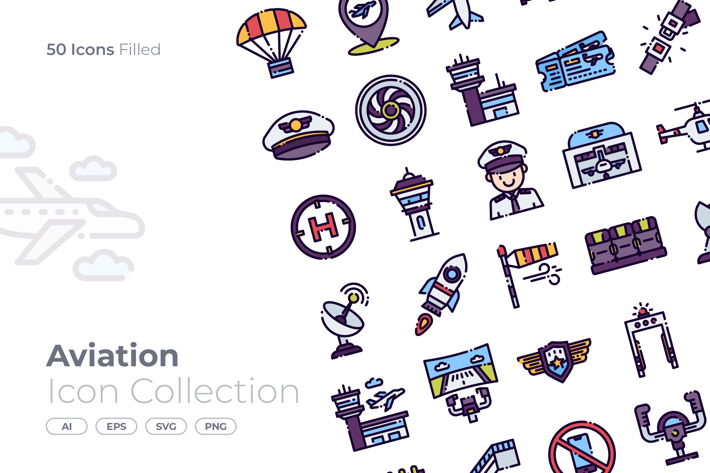 Aviation Filled Icon