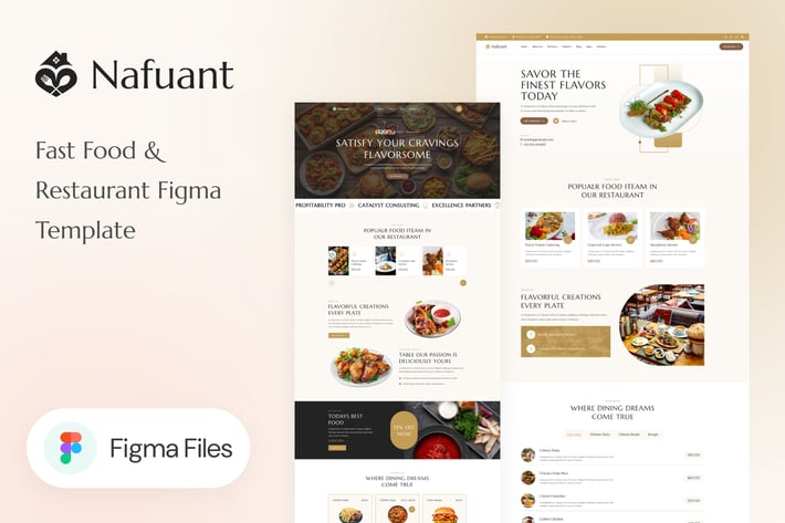Nafuant - Fast Food & Restaurant Figma Template