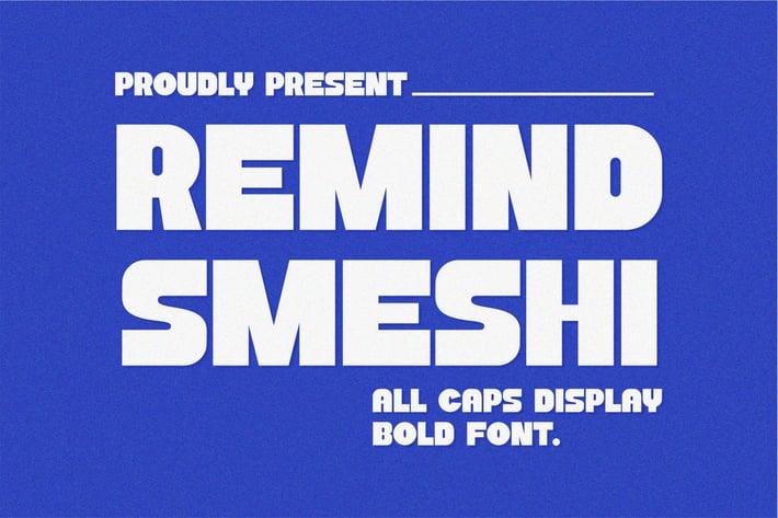 Remind Smeshi || All Caps Display Font