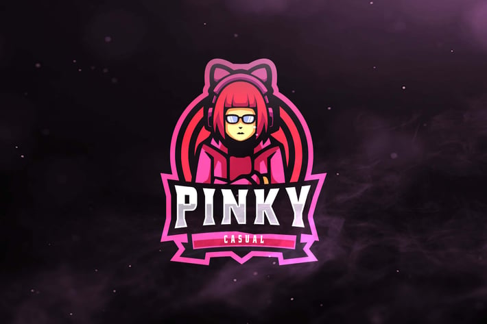 Pinky Casual Sport and Esports Logos