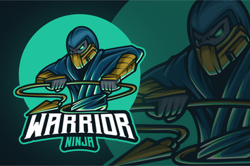 Warrior Ninja Mascot Logo