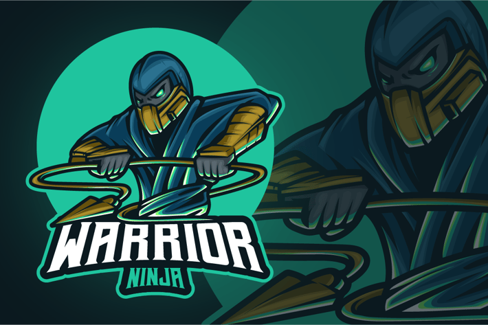 Warrior Ninja Mascot Logo