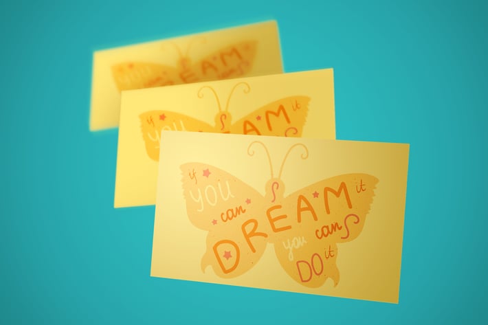 Motivation Lettering In Butterfly