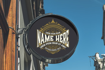 Vintage Logo with Floral Elements