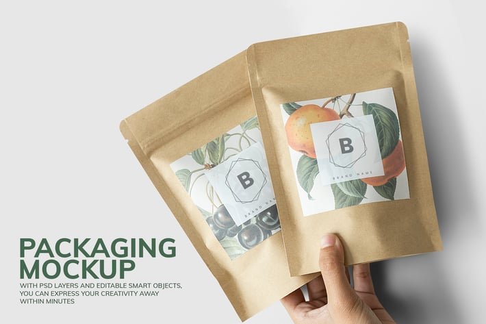 Organic tea branding and packaging mockup