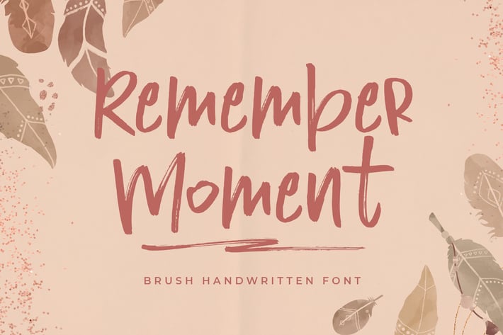 Remember Moment Business Brush Font