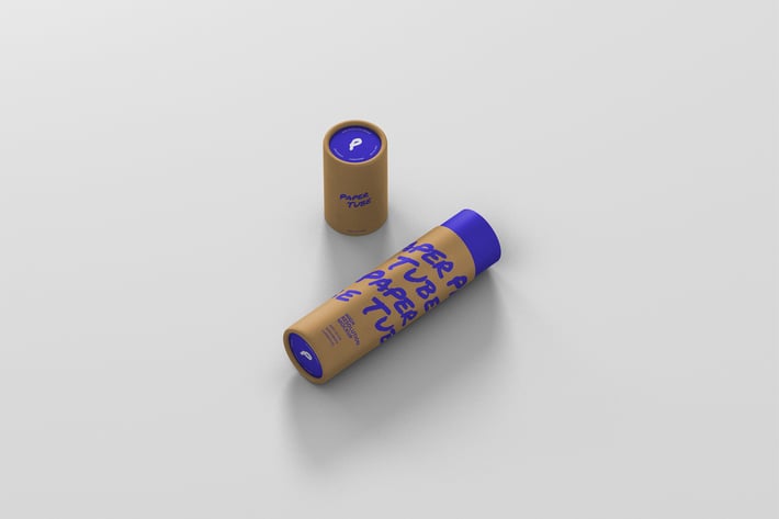 Paper Tube Mockup - Slim Medium Size