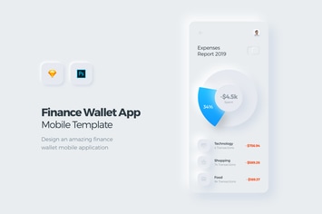 Finance Wallet Mobile App UI Kit Template