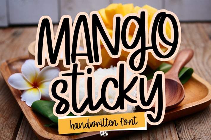 Mango Sticky - Handwritten Font 