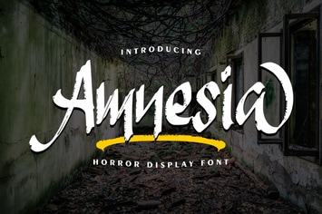Amnesia | Horror Display Font