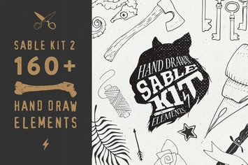 Sable Kit 2 - hand drawn collection