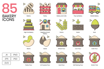 85 Bakery Icons