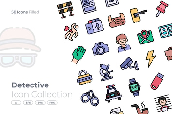 Detective Filled Icon