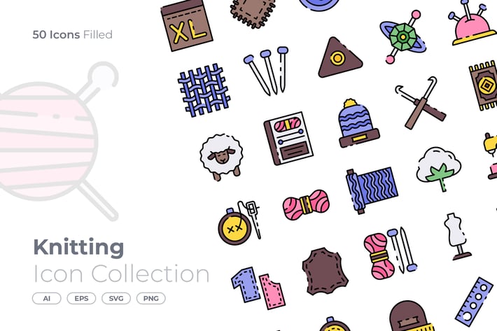 Knitting Filled Icon