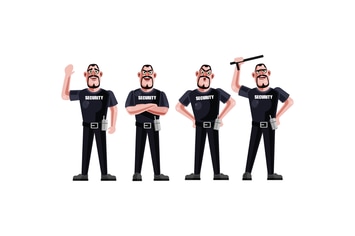 Security Guard Character Set