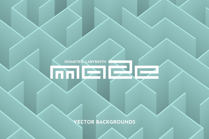 Isometric Maze Vector Backgrounds